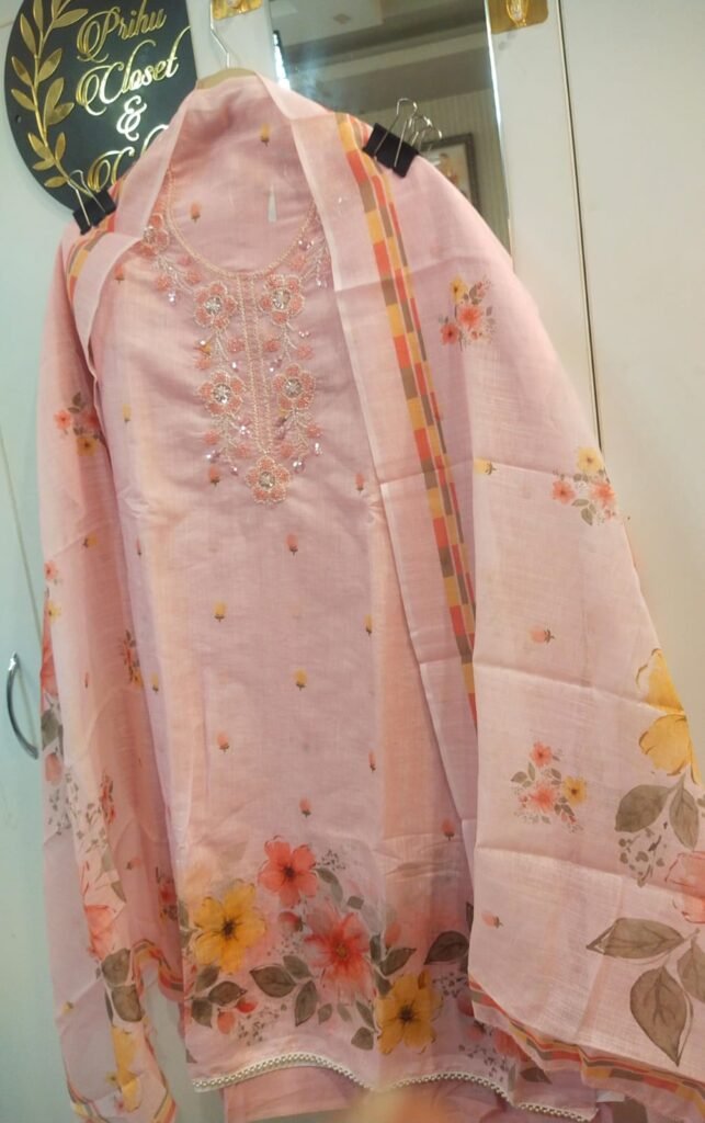 Pink Floral Unstich Suit